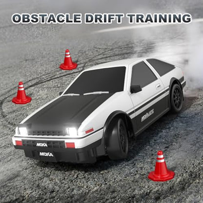 RC Drift Car, 1:24 Scale Drift RC Car, 4WD 25KM/H Remote Control High Speed Race Drifting Cars with Drift Tires LED Lights, RC Sport Cars Toys for Adults Boys Girls Kids Gift