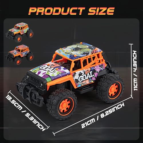 1:20 All Terrain Rc Car Toys, 20km/H Fast Off-Road Vehicle With 2.4 Ghz Remote Control, Outdoor Off Road Hobby Rc Truck With Night-Lights, Electric Vehicle For Kid, Boys, Beginner, Adults(Soccer )