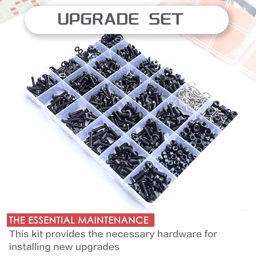 1020pcs Universal RC Screw Kit Screws Assortment Set for Traxxas Redcat | For HPI Arrma SCX10 Losi 1/8 1/10 1/12 1/16 Scale RC Cars,High Tensile,Rust Resistance,Compartment Storage Case