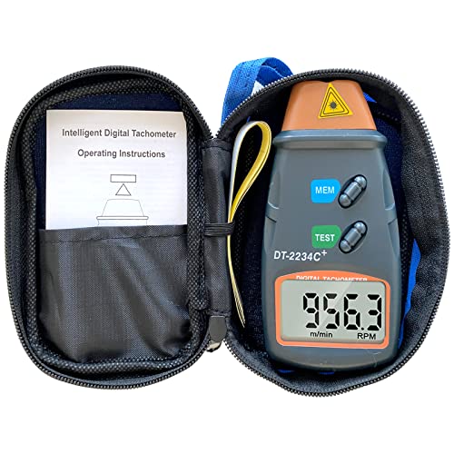 Digital Laser Photo Tachometer Gauce for car,Wheels,Engines,Non Contact Tach RPM Meter,2.5RPM-99,999RPM Motor Speed Meter Gauge Tool Includes Reflective Tapes