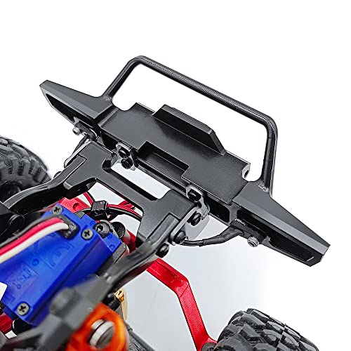 MOHERO Metal Front Bumper Mount with Led Light RC Bumper for 1/18 TRX-4M TRX4M Bronco Defender RC Crawler Car Upgrade Parts - size: Front