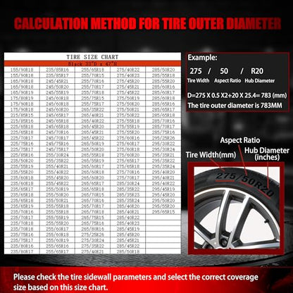Tire Covers for Storage Outdoor, Heavy Duty 600D Waterproof with Reflective Strips Zipper Drawstring Lock, Universal Truck RV Trailer, All Season (Holding 4 Tires Within 32 Inch Diameter) - size: 600D 33 inch Diameter x 47inch H