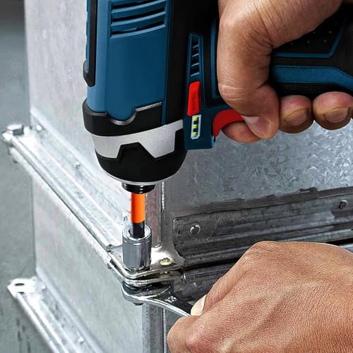 20PCS Hex Bit Set, Impact Allen Wrench Drill Bit Set (Metric&SAE) | 1/4”Hex-Shank S2 Alloy Steel Key Drill Bit Set with Magnetism, CNC Machined Tips, 2" Long with Storage Box