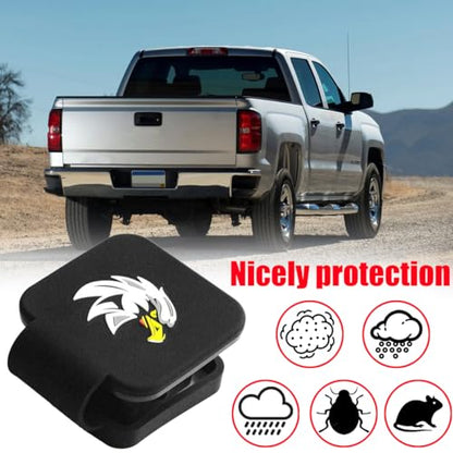 2" Trailer Hitch Cover, Silicone Eagle Square Hitch Cap Tube Plug Insert for 2 Inch Receivers, Trailer Exterior Tow Receiver Tube Plug Cap, Universal for Truck Sedan ATV - color: Eagle