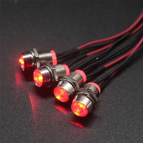 4Led RC Truck Car Led Light Kit,WONFAST LED RC Car Headlights Taillight Set Accessories for 1/10 1/12 1/8 RC Car Truck Tank Crawler for Redcat Axial HSP Tamiya SCX10(Red) - color: Red