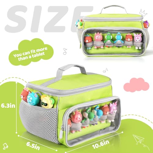 PISOSN Portable Carrying Case Compatible with Toniebox Starter Set and Tonies Figurines, Carrying Bag for Toniebox 2 & Accessories (Green) - color: Green