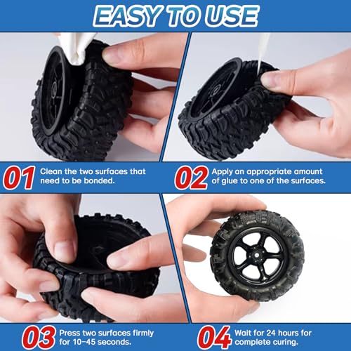 Rubber Glue 30 g, Super Glue for Rubber, Clear Instant Adhesive for Tire, Shoes, Belt, Soles, Hose, Mat & Neoprene Repair and More, Waterproof, Heat-Resistant (Clear, 30 Grams * 1 Pack, Rubber Glue) - size: 30 Grams * 1 Pack