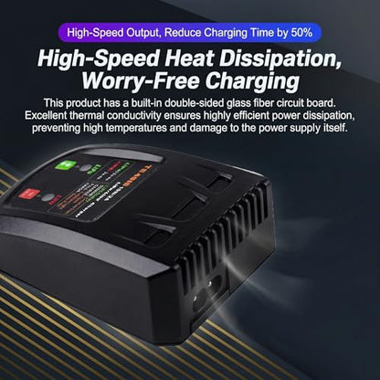 18W Fast LiPo Battery Charger, 2S 3S 4S RC Balance Charger Compatible with 7.4-14.8V LiPo & 8.7-17.4V LiHV Batteries, XH3P XH4P XH5P Connectors for FPV Drones, Airsoft Guns, RC Vehicles - size: LiPo Battery Charger