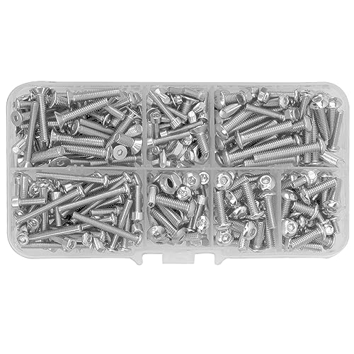 Stainless Steel Screws Kit M2.5 M3 Screw E Type Buckle M3 M4 Hex Nut Repair Accessory Compatible with Traxxas E‑revo Summit 1/16 RC Crawler Car