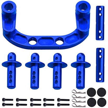 Hobbypark Aluminum Rear Body Post Mount & Front Body Post for ARRMA 1/8 Typhon Mega 4x4 RC Buggy (Navy Blue)