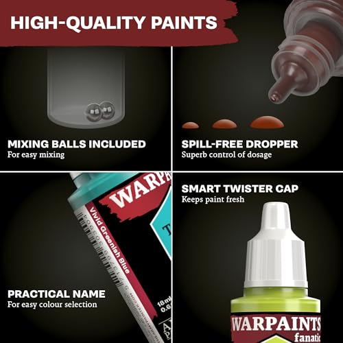 The Army Painter, Warpaints Fanatic Metallics Paint Set, 10 x 18 ml | Oro, rame, metallo, bronzo e argento, colori per D&D e Warhammer