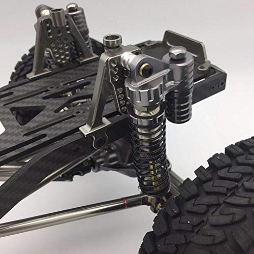 FOSA 4Pcs RC Shock Absorbers, Aluminum Alloy High Strength Springs Shocks Set Damper with 2 Bags of Screws For Axial / SCX10 / D90 / For -4 RC Crawler Car