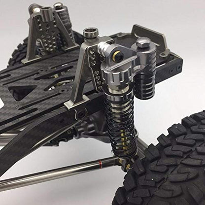 FOSA 4Pcs RC Shock Absorbers, Aluminum Alloy High Strength Springs Shocks Set Damper with 2 Bags of Screws For Axial / SCX10 / D90 / For -4 RC Crawler Car