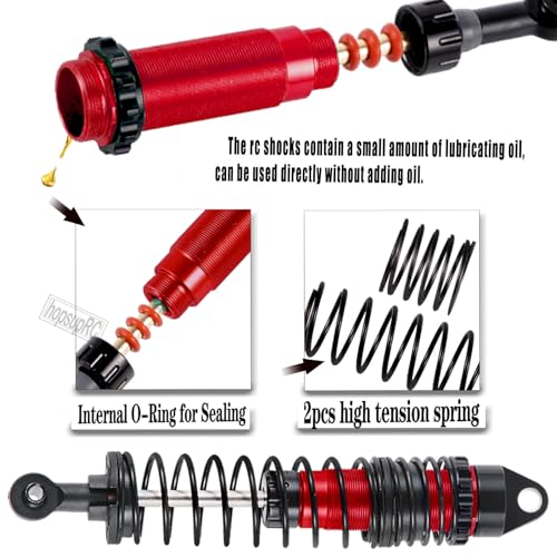 RC for 1/10 Slash 2WD,Slash 2WD VXL Upgrades Parts Shocks&Drive Shaft CVD&Front Rear Suspension A Arms&Caster Block&Steering Blocks&Rear Stub Axle Carriers&Turnbuckles Camber Link,(Red) - color: Red(Upgrades Parts)