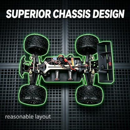 JLBRACINGRC 1/10 Brushless Fast RC Cars for Adults,4WD Monster Truck，Max 50+mph High Speed RC Truck,All Terrain RC Truggy Waterproof Off Road Remote Control Car（No Battery）