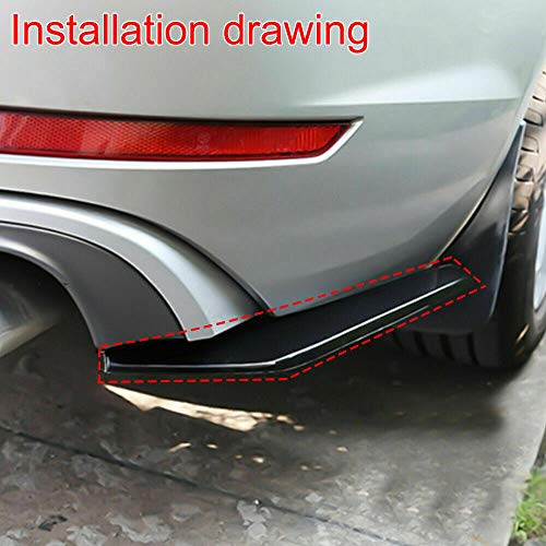 Universal Car Front Bumper Lip Spoiler Body Kits + 29"/74.5CM Side Skirt Extension Rocker Panel Body Kit + 14"/35CM Auto Rear Bumper Lip Diffuser (69''-73'' Black) - color: 69"-73" Black