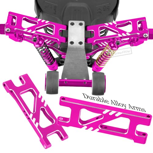 RC Upgrades Part for 1/18 Granite GROM MEGA 380,Front Rear Shock Absorber,Driveshafts CVD,Suspension Arms,Front Steering Block Knuckles & C-Hubs Caster Blocks & Rear Hubs,Pink - color: Pink(1set)