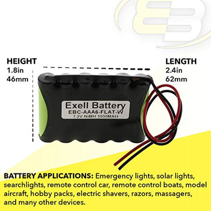 Exell 7.2V 1000mAh NIMH w/Wire Leads for 1:18 RC Truck Racing HPI RS4 Micro Cars