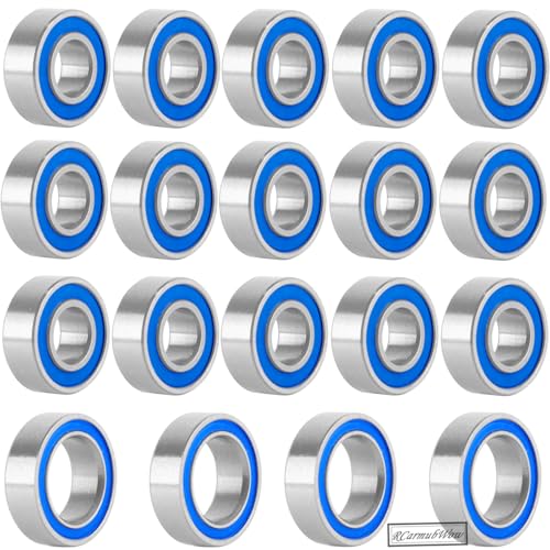 RC Bearings Kit Upgrades Part for 1/10 Slash 2WD,Slash 2WD BL-2S,Rustler 2WD,Stampede 2WD,Bandit 2WD RC Car,Metal Bearings Kit Hops Up,19pcs w/Bearing Tool,Navy Blue - color: Navy Blue(1set)