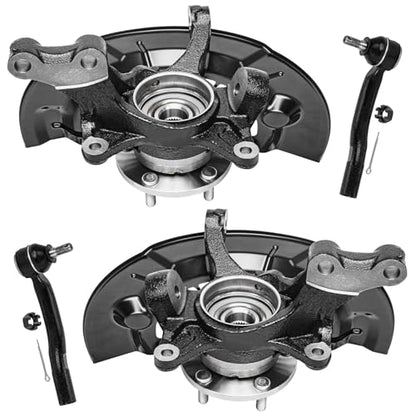 Detroit Axle - Front Knuckles Outer Tie Rods for Toyota Avalon 2013 2014 | 2015 2016 Steering Knuckles and Wheel Bearing Hub Assembly Outer Tie Rods Replacement - size: 4SU50604/Kit
