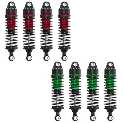 Aluminum RC Shock Absorber Set Damper for Arrma 1/18 Granite Grom 1/16 Mojave Grom 1/14 Typhon Grom RC Truck Upgrade Parts 4pcs/Set,Replace # ARA330806(Red)
