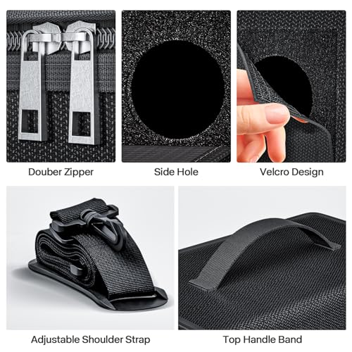 HOOVO Lipo Bag, Fireproof and Explosionproof LiPo Battery Bags | Large Capacity LiPo Guard Safe Pouch Adjustable for 10 - Cell LiPo Storage & Charge (10.6"x 6.7" x 6.7")