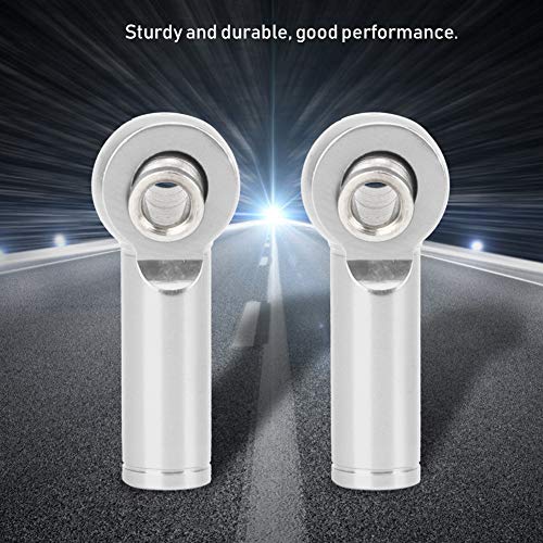 Shanrya RC Tie Rod End, Aluminium Alloy Tie Rod End 10Pcs Tie Push Link Rod Joint, Rc Car Accessory M4 Positive Negative Thread for Toy Model 1/10 Model RC Car(Silver)