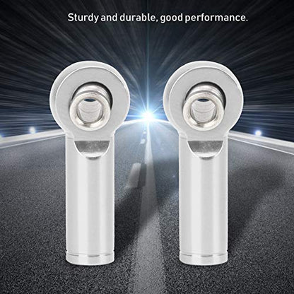 Shanrya RC Tie Rod End, Aluminium Alloy Tie Rod End 10Pcs Tie Push Link Rod Joint, Rc Car Accessory M4 Positive Negative Thread for Toy Model 1/10 Model RC Car(Silver)
