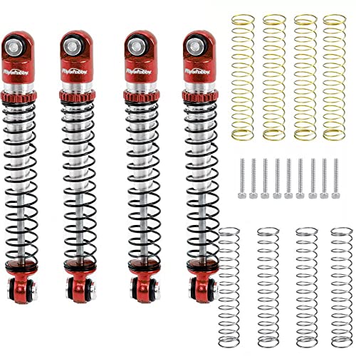 Powerhobby 1/24 Axial SCX24 Aluminum 54mm Long Travel Shocks (Red) - color: Red