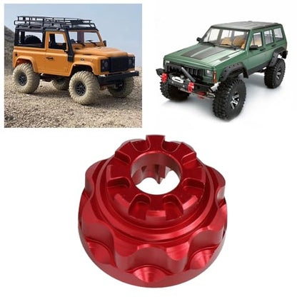 Metal Differential Case, Aluminum Alloy Upgrade Parts Accessories Front Rear Universal Diff Case with 4 Screws for 1/10 RC Car (Red) - color: Red