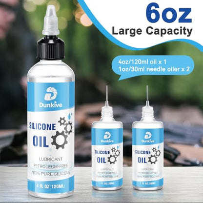 6 oz Airsoft Silicone Oil Lubricating, Needle Oiler, Pure | Oil Lubricant Airsoft Chamber Lube for Airgun Lubrication