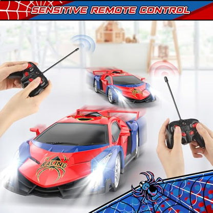 Growsland Remote Control Car for Kids, RC Cars for Boys Kids 1:18 Electric Vehicle Toy Car Hobby Racing Car Toys with Lights & Controller, Birthday Gift for 3 4 5 6 7 8 9 Year Old Boys Girls - color: Red