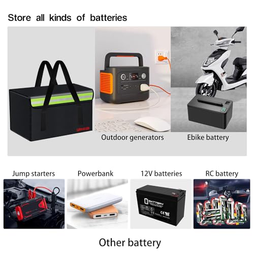 11.02"x5.9"x7.1" Lipo Battery Safe Bag Large Capatity Bag for Ebike RC Lipo Battery Pack Storage Charging Transport,Home Office Travel Lipo Safe Storage Pouch - size: 280*150*180mm