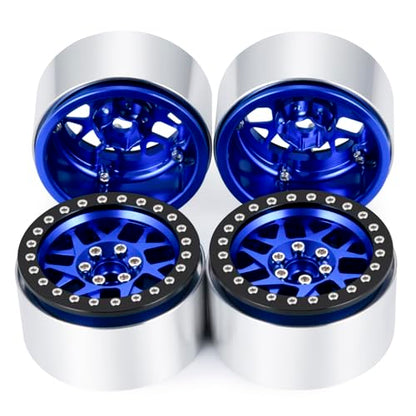 4PCS Aluminum 2.2 Beadlock Wheels Rim for 1/10 Axial SCX10 II III Wraith RR10 TRX4 RC Rock Crawler Car Upgrade Parts