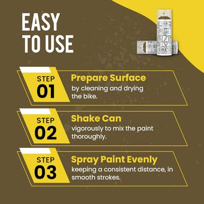 Spray.Bike Spray Paint - Eagle (Muted Olive Brown) | Designed Mainly for Bicycles | Multi-Use Acrylic Spray Paint for Metal, Plastic | High Coverage Bike Paint, 400ml - color: Eagle