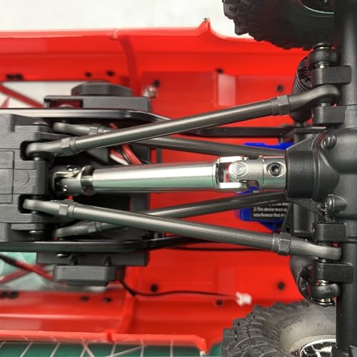 Heavy-Duty Drive Shaft Front Rear Center Shaft with D Shaped Hole Stainless Steel Drive Shaft for TRX4M TRX4M High Trail K10 F150 1/18 RC Crawler Car Upgrade Parts Accessories, 2PCS
