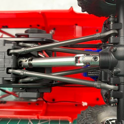 Heavy-Duty Drive Shaft Front Rear Center Shaft with D Shaped Hole Stainless Steel Drive Shaft for TRX4M TRX4M High Trail K10 F150 1/18 RC Crawler Car Upgrade Parts Accessories, 2PCS