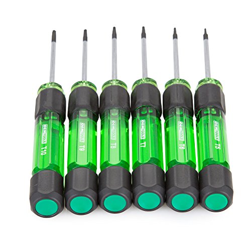 OEMTOOLS 22559 6 Piece Precision Torx Screwdriver Set, Mini Screwdriver Set for Electronics and Small Fasteners in Tight Spaces, Magnetic T5–T10 Torx Drivers, Chrome Vanadium Steel - style: Star Head