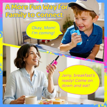Walkie Talkies for Kids Rechargeable, 2000 mAH Last 3-4 Days 2 Way Radios Toys for 3-12 Year Old Boys Girls to Outside, Camping, Hiking Birthday Holiday Easter Basket Stuffers Presents - color: Rechargeable