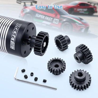 Surpass Hobby Mod 1 Pinion Gear 5mm 18T 19T 20T 21T 22T Motor Gears for 1/10 1/8 RC Car Parts - size: 18T 19T 20T 21T 22T