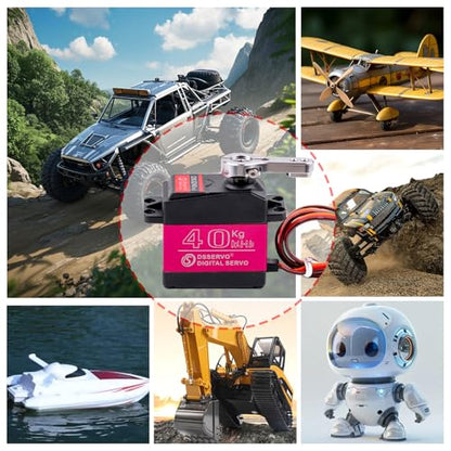 DS3240 40KG Waterproof Full Metal Gear 270 Degree Digital Servo 6V with 25T Servo Arm for 1/8 1/10 RC Car Crawler Truck Mechanical Arm