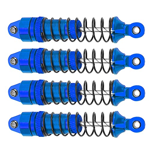Aluminum Front & Rear Shocks Absorber Dampers Suspension Shocks #7660 7665 Compatible with Traxxas 1/18 LaTrax Teton Desert Prerunner RC Car (Blue) - color: Blue