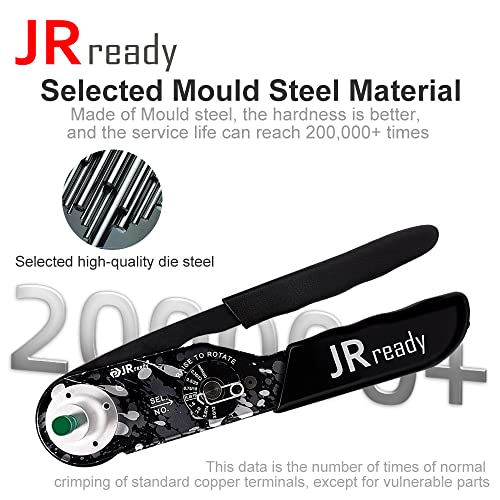 JRready NEW-DT2 Deutsch Crimp Tool for DTP, DT, DTM Connectors, Size 12, 16, 20 Solid Contacts. Equivalent to HDT 48 00 Deutsch Crimper(12-22AWG) - size: Crimping Tool(DT2)
