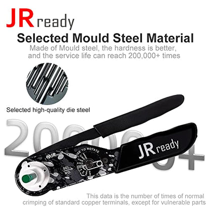 JRready NEW-DT2 Deutsch Crimp Tool for DTP, DT, DTM Connectors, Size 12, 16, 20 Solid Contacts. Equivalent to HDT 48 00 Deutsch Crimper(12-22AWG) - size: Crimping Tool(DT2)