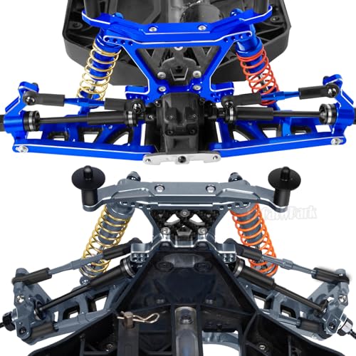 RC Aluminum Caster Block,Steering Blocks,C-Hubs Stub Axle Carriers w/Wheel Hex & Bearings Upgrades Part for 1/10 Slash 4X4 VXL/Rustler 4X4 VXL/Stampede 4WD VXL,Navy Blue