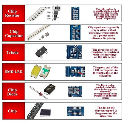 ISolderStore Soldering Practice Kit 4 Kits SMD SMT Kit DIY Electronic DIY Kits Soldering Project Soldering Training Board All in One - size: SMD D-4PCS