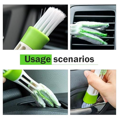3 PCS Car Air Vent Cleaning Brushes, Multifunctional Automotive Interior Tool for AC Vent & Gap Dust Removal, Universal for Most Cars, SUVs, Trucks