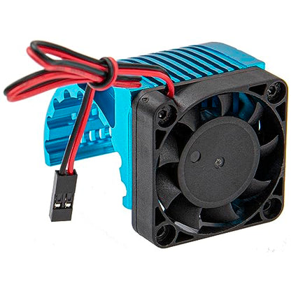 Universal 42mm Aluminum Heat Sink Heatsink with 5V Cooling Fan for 1/8 RC Car 4068 4076 4274 7282 1515 Brushless Engine Motor (Blue) - color: Blue