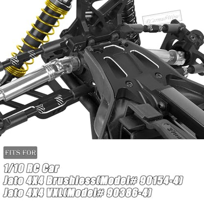 RC Alloy Chassis Brace Mounts & Motor Mount & Motor Plate Upgrades Part for 1/10 Jato 4X4 Brushless,Jato 4X4 VXL,Replace #9025,#7460A,#7490,Black - color: Black(1set)