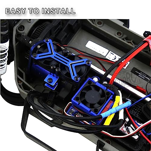 VXL-3s ESC Motor Cooling Fan Upgrades Part for 1/10 Slash/Rustler/Stampede VXL 4X4 2WD,High Velocity Fan Heatsink Hops Up,Replace #3340 Navy Blue - color: Navy Blue/for 2wd4wd